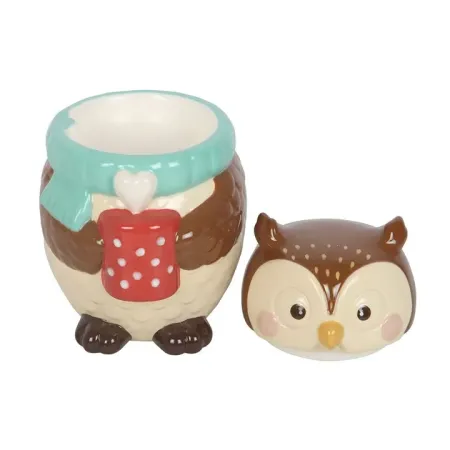 Quemador de Wax Melts "Oliver Owl" 🦉☕✨