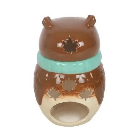 Quemador de Wax Melts "Oliver Owl" 🦉☕✨