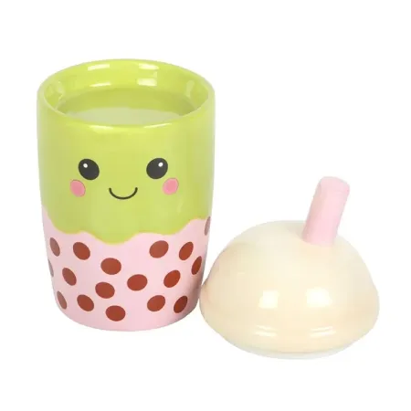 Quemador de Wax Melts "Bubble Tea Kawaii" 🧋💚✨