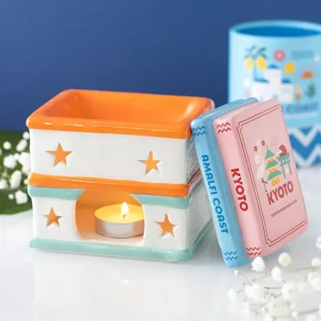Quemador de Wax Melts "Biblioteca Viajera" 🌍✨