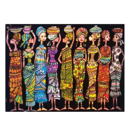 Cuadro para Colorear "Mujeres del Sol Africano" 🌍✨