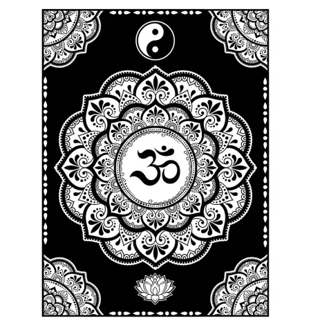 Cuadro para Colorear "Mandala Om de la Armonía" 🕉️✨