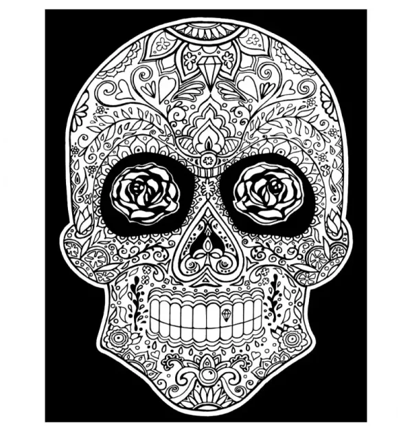 Cuadro para Colorear "Rosa Eterna" 💀🌹✨