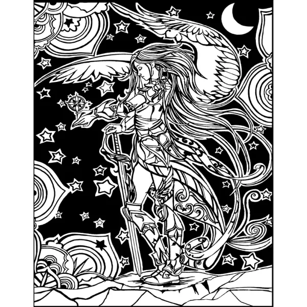 Cuadro para Colorear "Serafina, Guardiana de las Estrellas" 😇✨