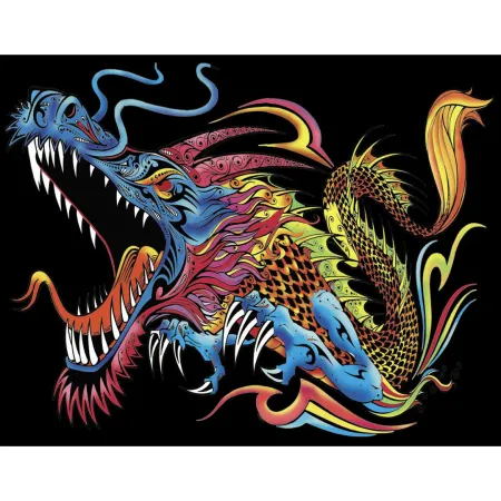 Cuadro para Colorear "Dragón Imperial de Oriente" 🐉🔥✨
