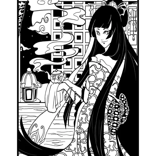 Cuadro para Colorear "Ceremonia del Té en Kioto" 🍵🌸✨