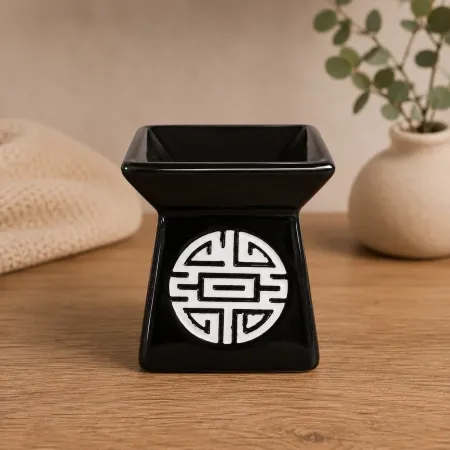 Quemador de Cerámica Oriental Negro