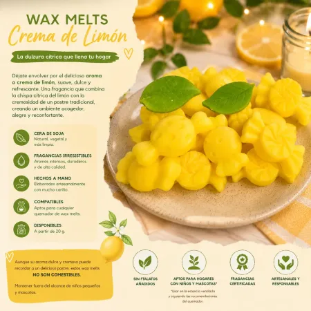 Wax Melts Crema de Limón | Aroma Fresco y Gourmet | La Hacienda Chic